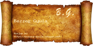 Bezzeg Gyula névjegykártya